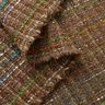Mezcla de lana virgen bouclé a rayas de colores y lurex – marrón medio,  thumbnail number 3