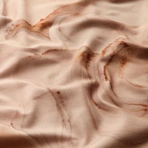 Tela de jersey de algodón Líneas abstractas – marrón claro, 