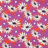 Satín con flores expresivas – naranja/rojo lila,  thumbnail number 1