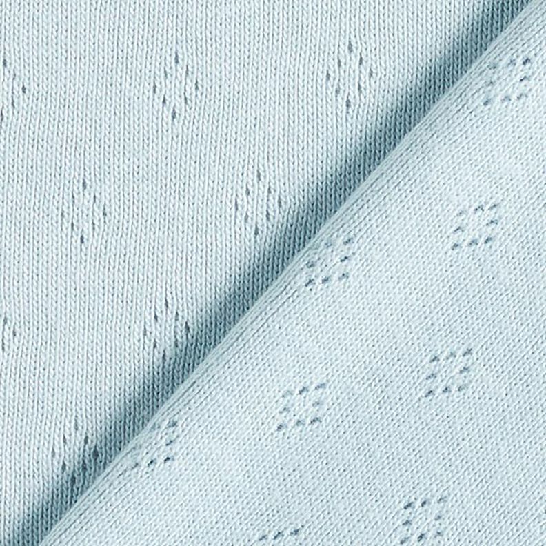 Jersey de punto fino con patrón de agujeros – azul claro,  image number 3