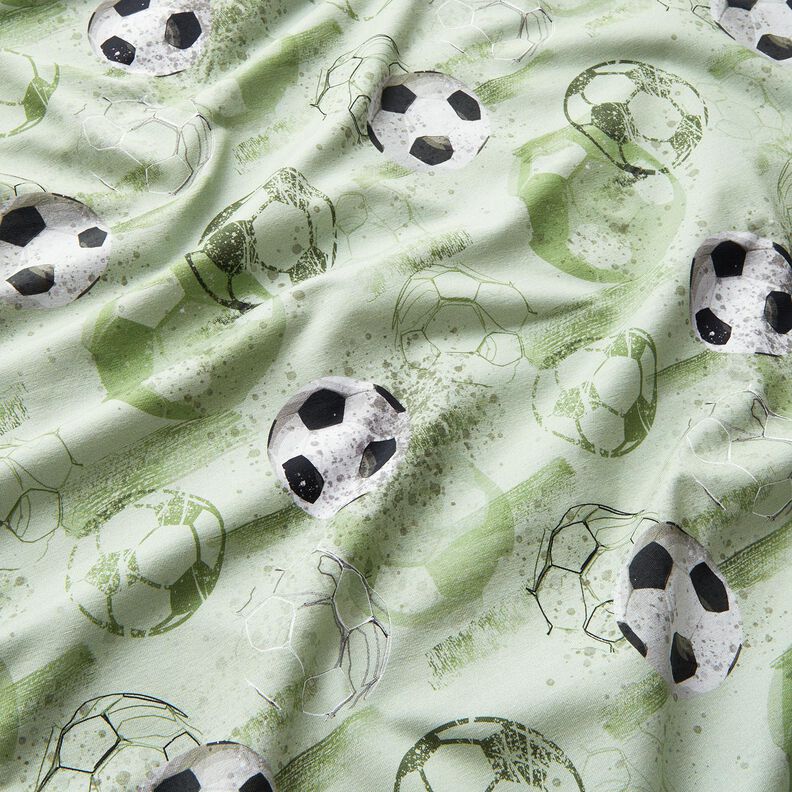 Tela de jersey de algodón Goles de fútbol | Glitzerpüppi – pino,  image number 1