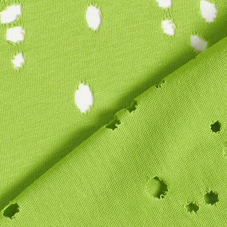 Tela de jersey de algodón Destroyed – verde manzana,  image number 4