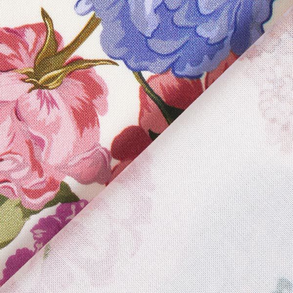 Tela para blusas Viscosa Rosas trepadoras de colores – blanco lana,  image number 4