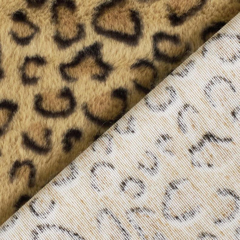 Estampado de leopardo de piel sintética súper suave – oro antiguo/negro,  image number 4