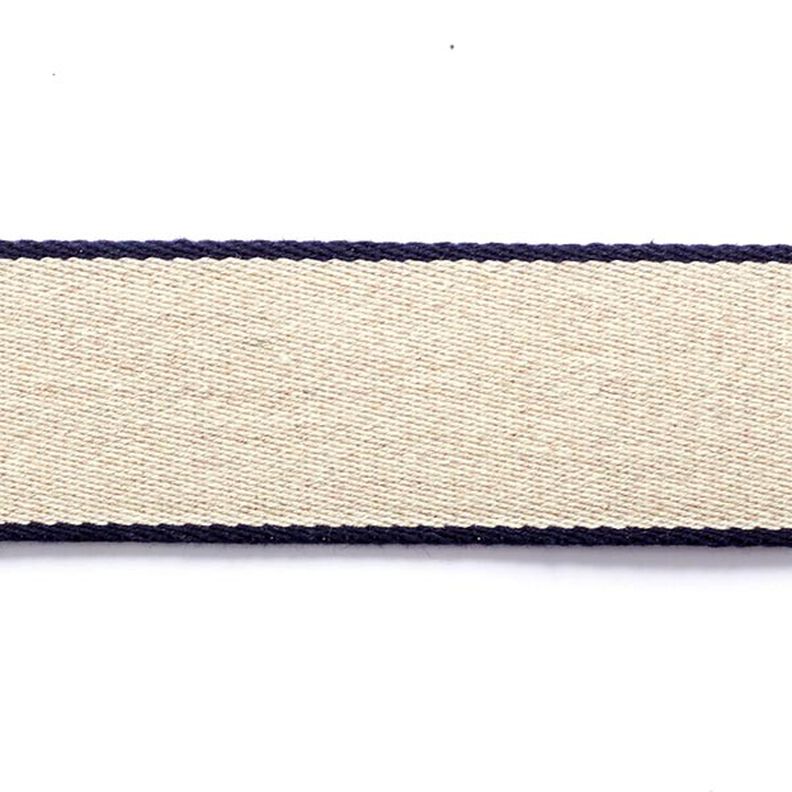 Cinta para cinturón  [ 3,5 cm ] – azul marino/beige,  image number 1