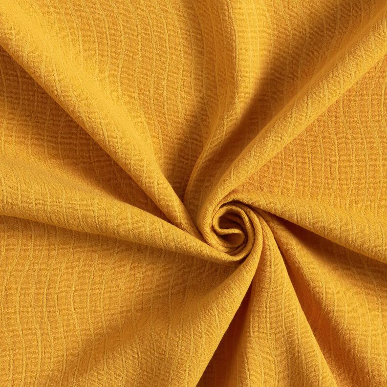 Mezcla de lino y algodón Jacquard Estampado onda – amarillo curry,  image number 4