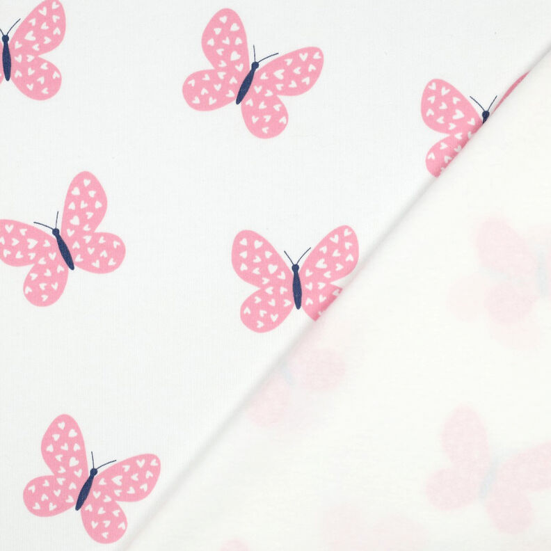 Sudadera Rugosa Mariposas grandes | Poppy Fabrics – marfil/rosa,  image number 4