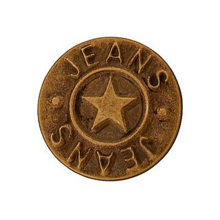 Botón de vaquero Estrella – oro vecchio metallica antiguo, 