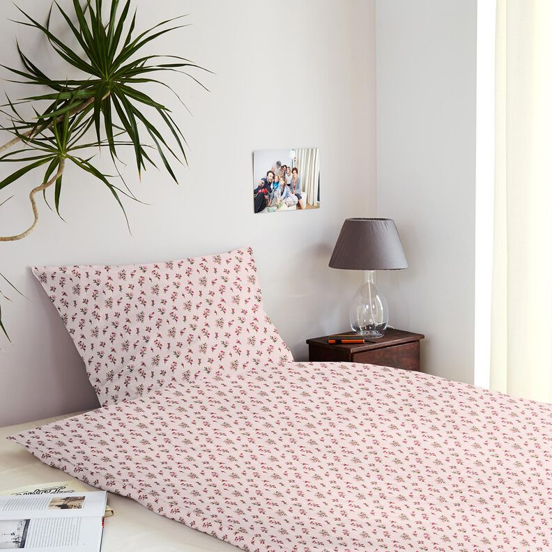 Tela de algodón Cretona Mini flores – rosado/rosa intenso,  image number 8