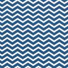 Tela de algodón Cretona Zig zag – azul marino/blanco,  thumbnail number 1