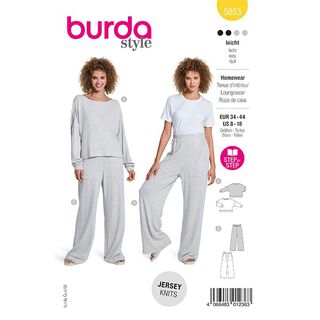 Homewear | Burda 5853 | 34-44, 
