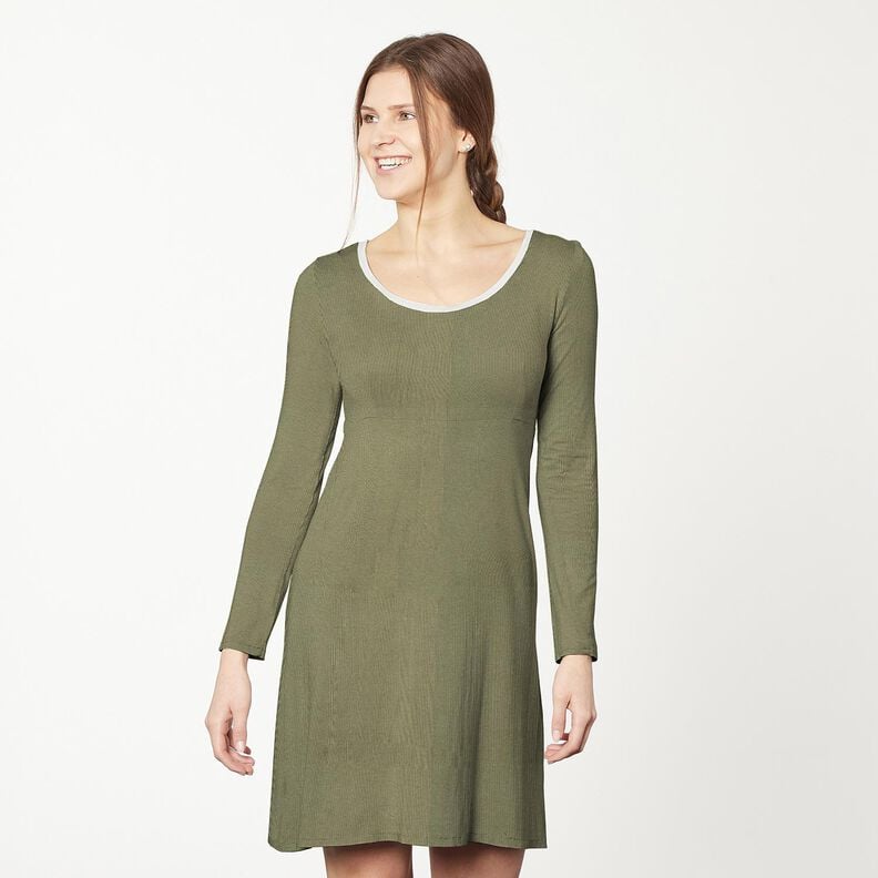 Jersey canelado Textura fina 2-1-1-1 &ndash; caqui claro,  image number 7