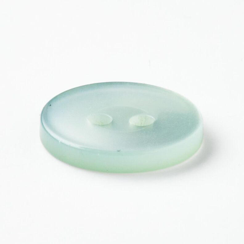 Botón de 2 agujeros brillante [Ø 15 mm] – menta suave,  image number 2