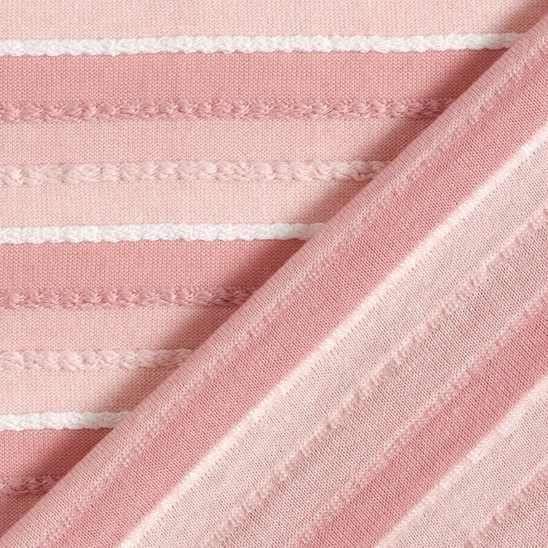 Punto fino con rayas de pana – rosa/blanco,  image number 4