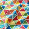 Tela decorativa Panama media Triángulos de colores – blanco,  thumbnail number 2