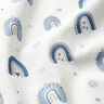 Tela de algodón Popelina Bonitos arco iris – azul/blanco,  thumbnail number 2