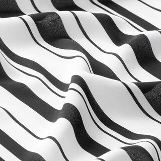 Chifón con rayas verticales cambiantes – blanco/negro, 