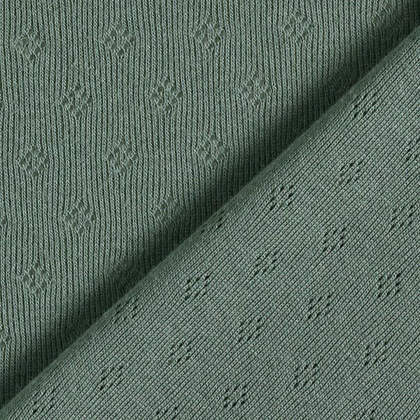Jersey de punto fino con patrón de agujeros – verde oscuro,  image number 4