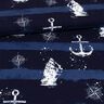Tela de jersey de algodón Anclas y barcos | Glitzerpüppi – azul marino,  thumbnail number 2
