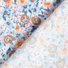Popelín de viscosa mar de flores – azul claro/naranja melocotón,  thumbnail number 4