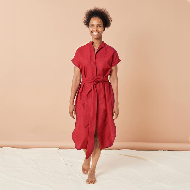 Tejido de lino con mezcla de ramio mediano &ndash; caramelo,  image number 6