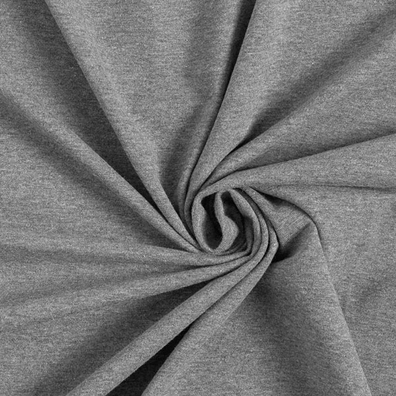 Tela de jersey de algodón Uni Melange – gris oscuro,  image number 1