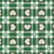 Tela de algodón Cretona Cuadros Vichy y corazones – verde – Muestra,  thumbnail number 1