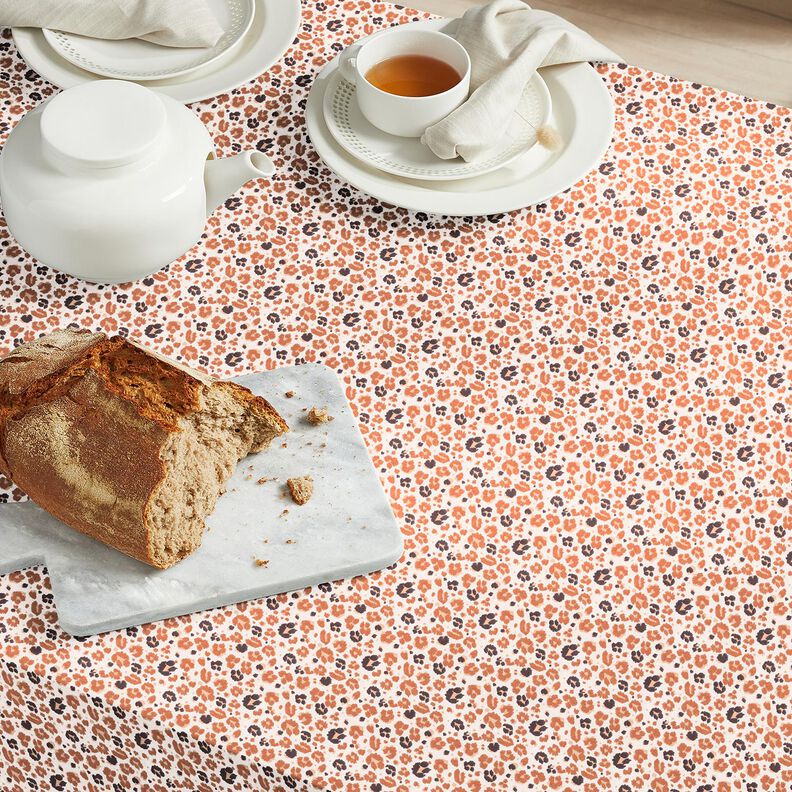 Tela de algodón Cretona Manchas grandes de leopardo – cobre/beige claro,  image number 5