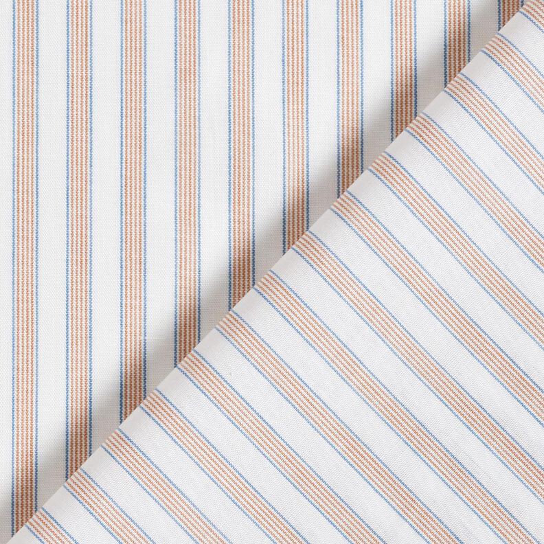 Tela de algodón rayas bicolor – blanco lana/albaricoque,  image number 4