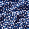 Crepe de viscosa flores pequeñas – azul marino/blanco,  thumbnail number 2