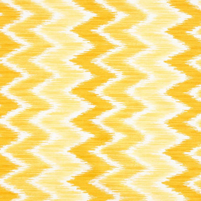 Algodón revestido Estampado Ikat – amarillo/blanco,  image number 1