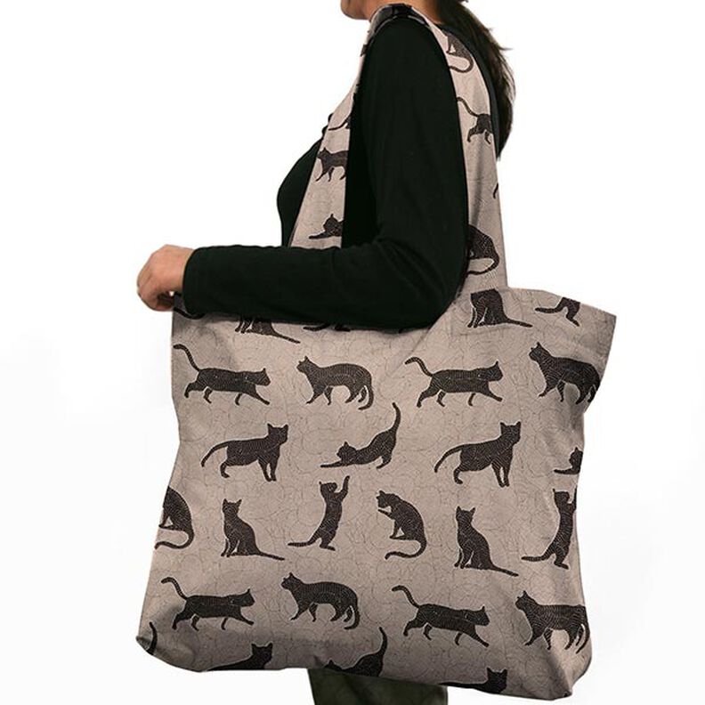 Tela decorativa Panama media Gatos &ndash; negro,  image number 7