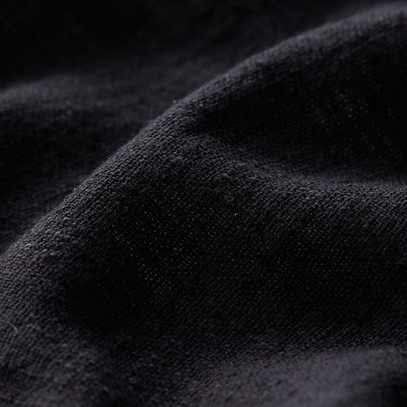 Tela de algodón Apariencia de lino – negro,  image number 2