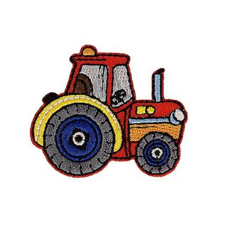 Parche Tractor [ 4 x 4,5 cm ] – rojo/gris, 