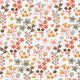 Tela de algodón Cretona Filigrana de flores – naranja/blanco,  thumbnail number 1