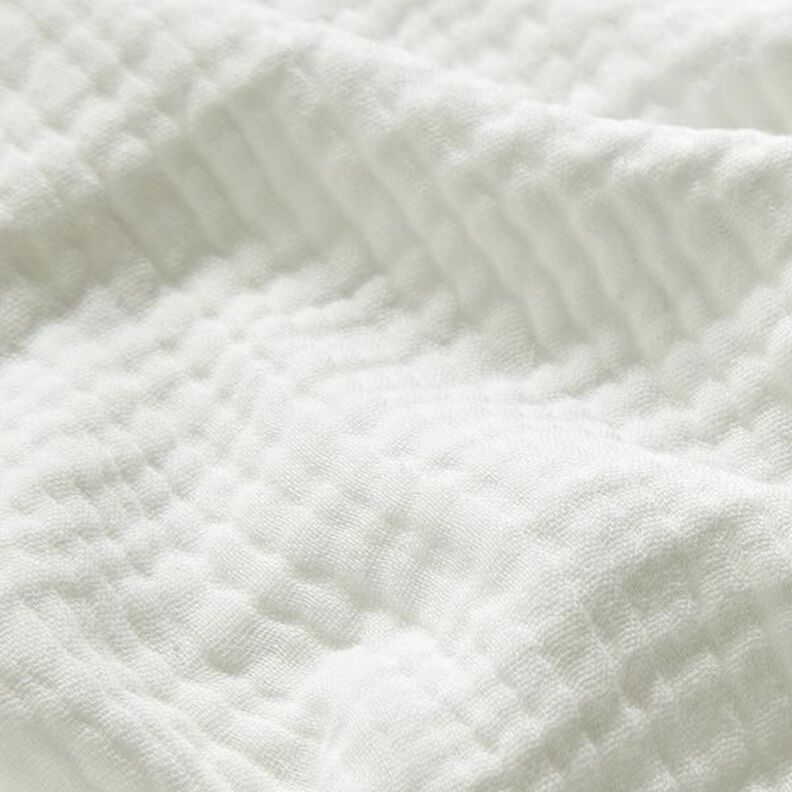 GOTS Muselina de algodón de tres capas – blanco lana,  image number 3