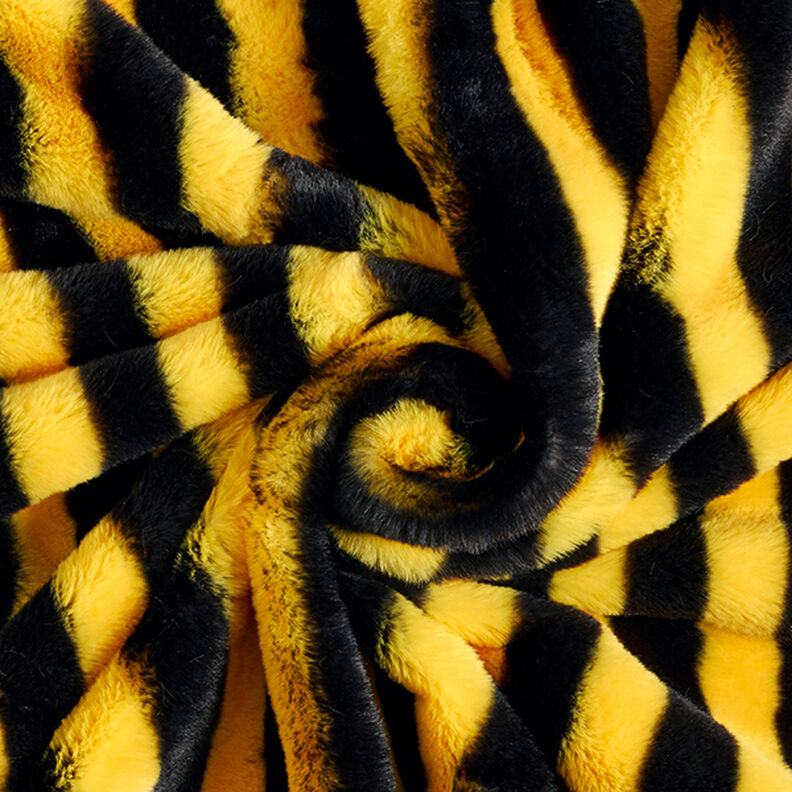 Piel sintética con rayas de abeja – negro/amarillo,  image number 4