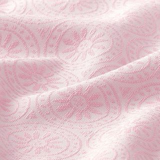 Telas para exteriores Jacquard Adornos círculos – rosa/blanco lana, 