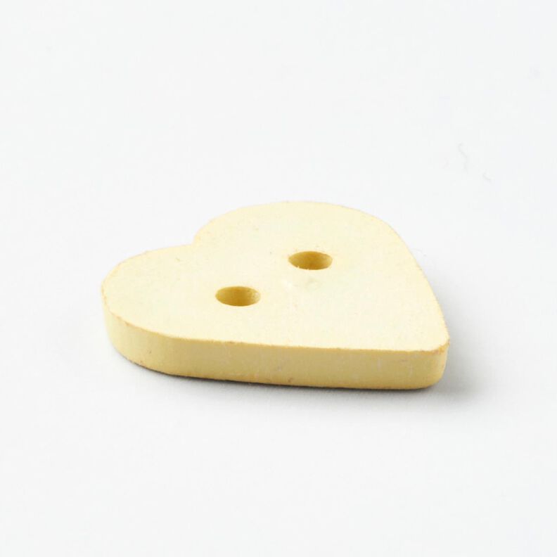 Bot&oacute;n de coraz&oacute;n [&Oslash; 15 mm] &ndash; amarillo vainilla,  image number 3