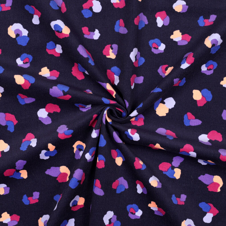 Pana de bebé Manchas de leopardo de colores | Poppy Fabrics – azul marino,  image number 3