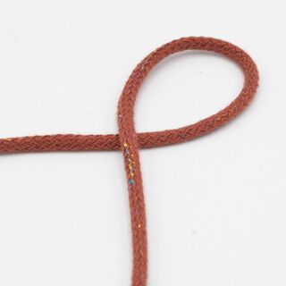 Cordel de algodón Lúrex [Ø 5 mm] – terracotta, 