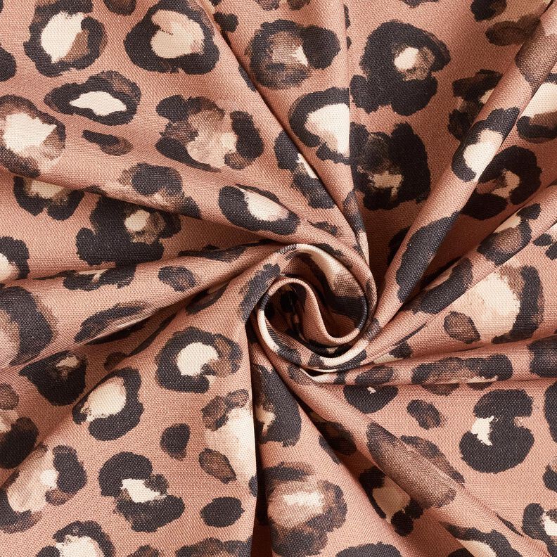 Tela decorativa Lona Lunares leopardo – canela/negro,  image number 3