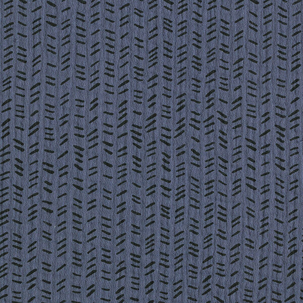 Muselina/doble arruga Guión en zigzag – azul noche,  image number 1