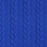 Tela de jersey jacquard Cloqué Punto trenzado – azul real,  thumbnail number 1