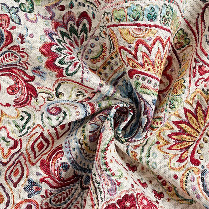 Tela decorativa Tapiz Cachemira delicada – blanco lana,  image number 3