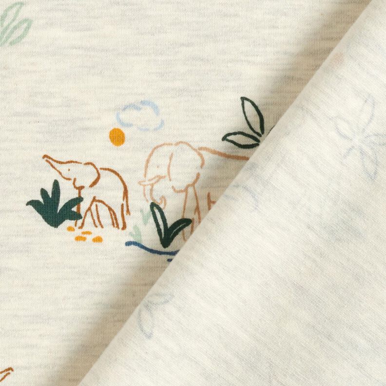 Tela de jersey de algodón Elefantes en la estepa | by Poppy – naturaleza,  image number 4