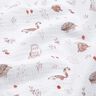 Muselina/doble arruga Animales en el claro del bosque – blanco,  thumbnail number 2