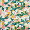 Tela decorativa Sarga de algodón Bocetos de hojas – rosa/verde oscuro,  thumbnail number 1