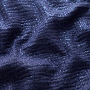 Muselina/doble arruga puntos finos brillantes| by Poppy – azul marino | Retazo 70cm, 