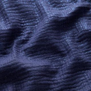 Muselina/doble arruga puntos finos brillantes| by Poppy – azul marino, 